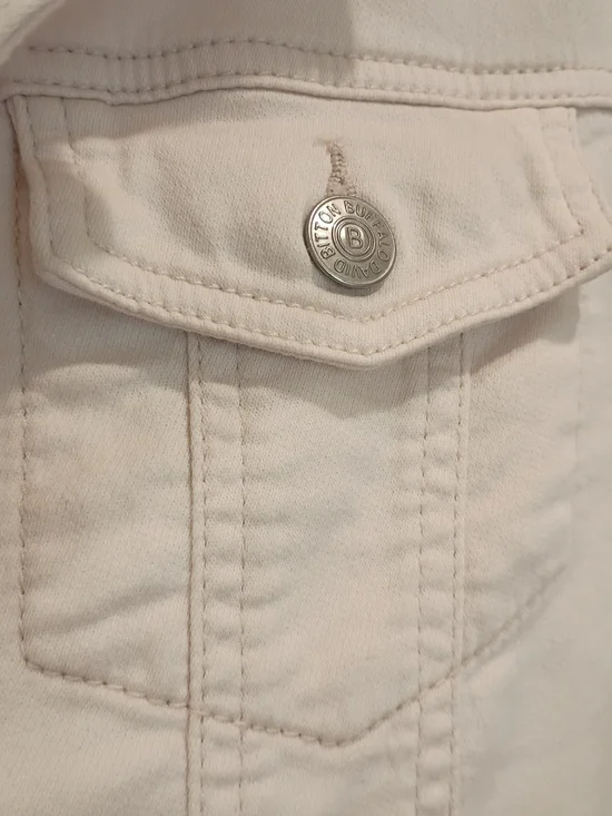 NWOT Buffalo David Bitton Cotton Women's Cream/Off-White Jacket Size L Stretchy - Picture 4 of 13